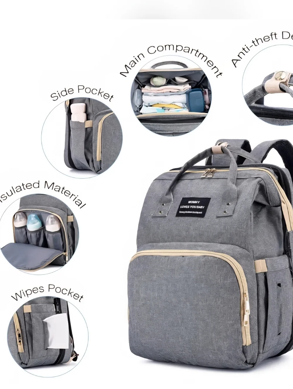 Mommore gray diaper